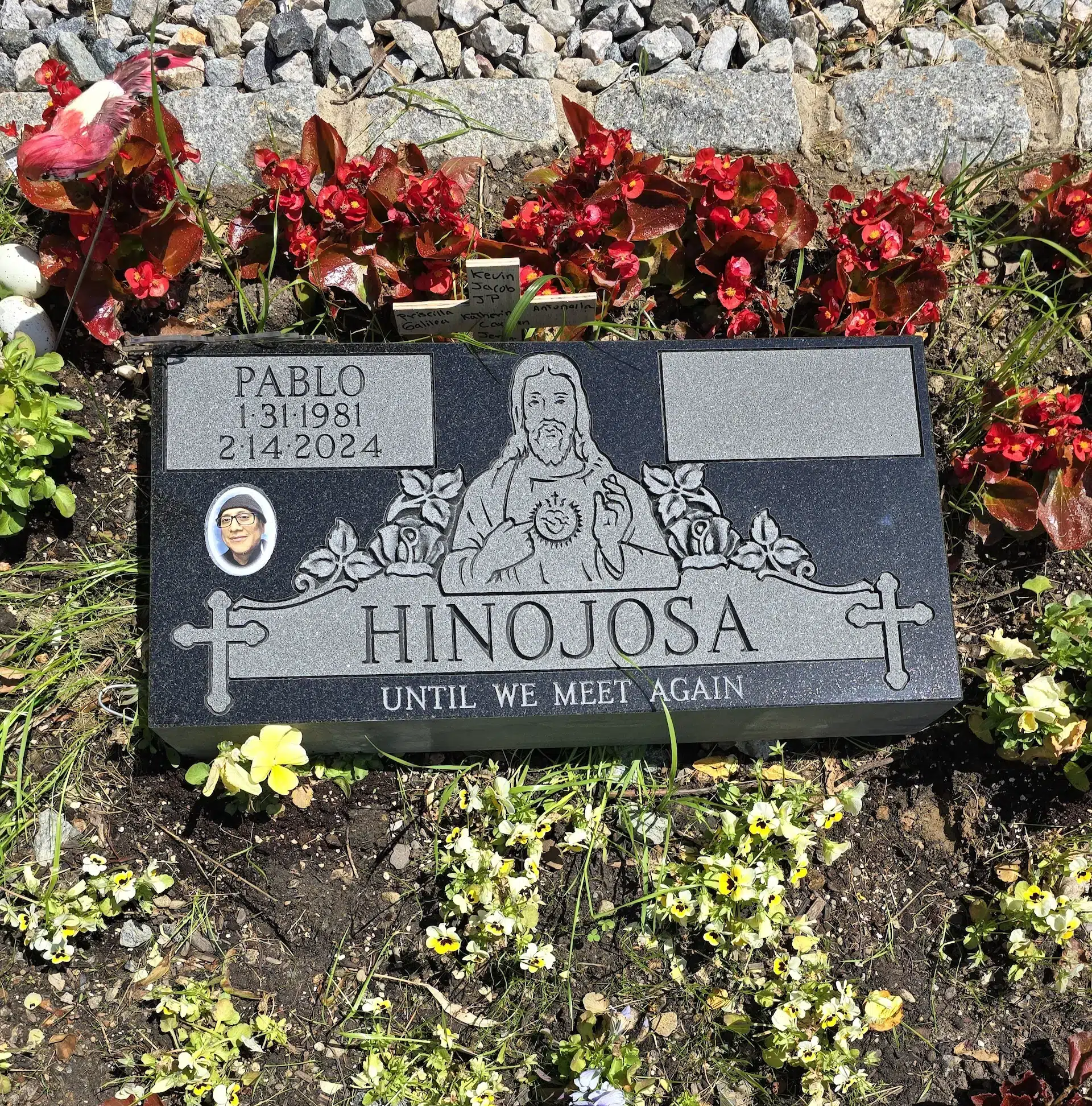 Granite Custom Grave Marker hand-carved by Custom Marker Shop in NJ — image 3