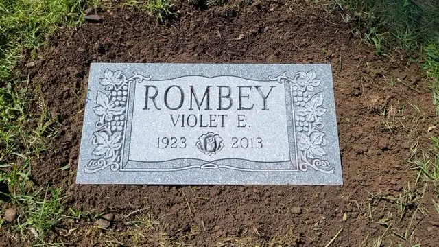 Granite Custom Grave Marker hand-carved by Custom Marker Shop in NJ — image 4